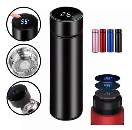 Imagem de Garrafa Térmica de Café e Água com Sensor de Temperatura em LED - 500ML