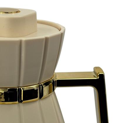 Imagem de Garrafa Térmica de Café Laradore Bela - Bege e Dourada 1L