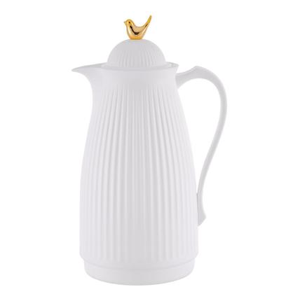 Imagem de Garrafa Térmica de Café Laradore Bird - Branca e Dourada 1L
