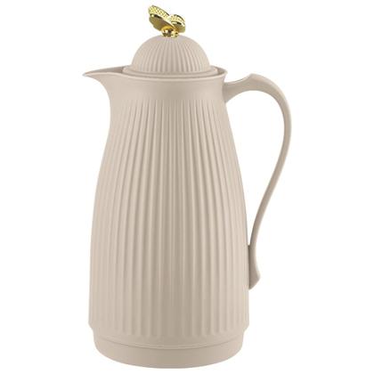 Imagem de Garrafa Térmica de Café Laradore Borboleta Bege e Dourada 1L
