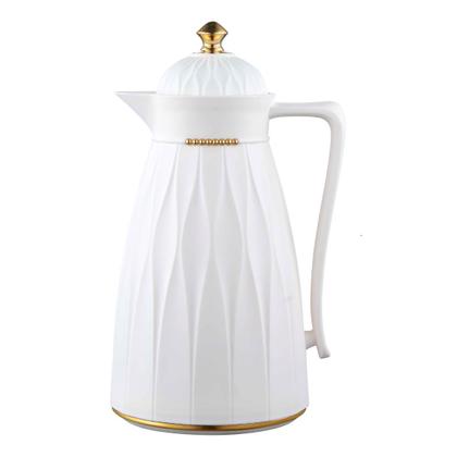 Imagem de Garrafa Térmica de Café Laradore Chic - Branca e Dourada 1L
