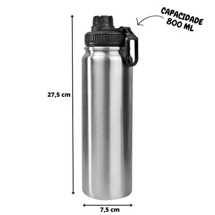 Imagem de Garrafa térmica de inox com tampa e alça 800ml