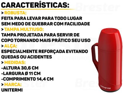 Imagem de Garrafa Térmica De Mesa Roma 1 Litro Unitermi