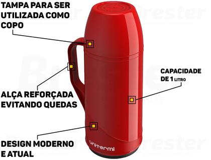 Imagem de Garrafa Térmica De Mesa Roma 1 Litro Unitermi