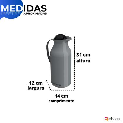 Imagem de Garrafa Térmica de Mesa Siena 0,750 ml Bico Antigota p/ Café Chá