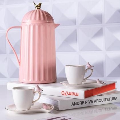 Imagem de Garrafa Térmica de Plástico Bird Rosa 600 ML Wolff
