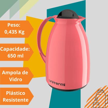 Imagem de Garrafa Térmica Florença 650ml Unitermi Água Chá Café