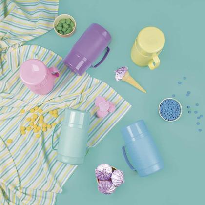 Imagem de Garrafa Térmica Indie 500 Ml Infantil Bebe Com Alça Leite Café Chá - Mor