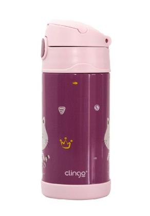 Imagem de Garrafa Térmica Infantil Aço Inoxidável 270ml Clingo Milky