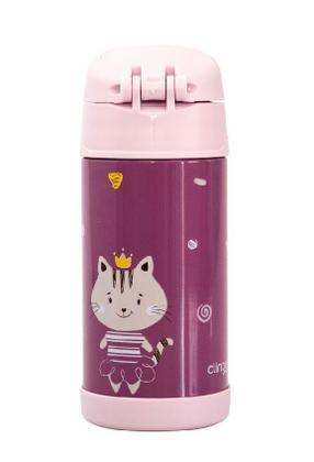 Imagem de Garrafa Térmica Infantil Aço Inoxidável 270ml Clingo Milky