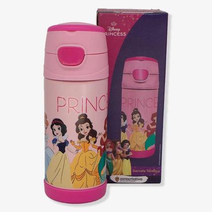 Imagem de Garrafa Térmica Infantil Click Canudo 350ml Princesas