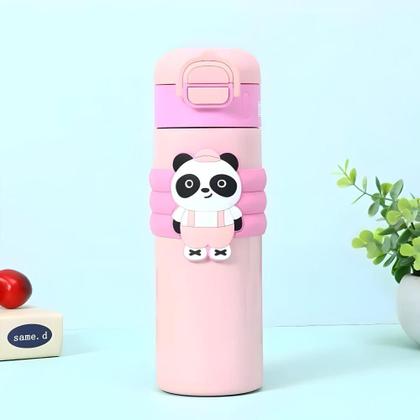 Imagem de Garrafa Térmica Infantil Com Canudo Panda Fofo 520ml B-Max BM-P1693