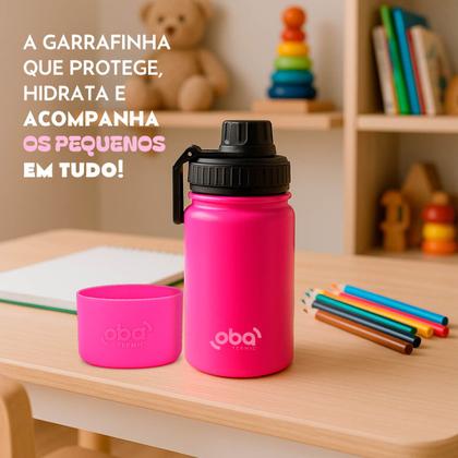 Imagem de Garrafa Térmica Infantil Inox 350ml com Capa Protetora