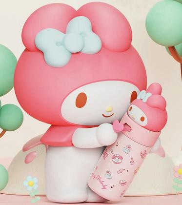 Imagem de Garrafa Térmica Infantil Kawaii Sanrio - Hello Kitty, Kuromi, Cinnamoroll e Melody - 350ml