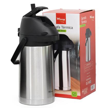 Imagem de Garrafa Térmica Inox 1,6L Parede Dupla Termo Blindagem Vácuo