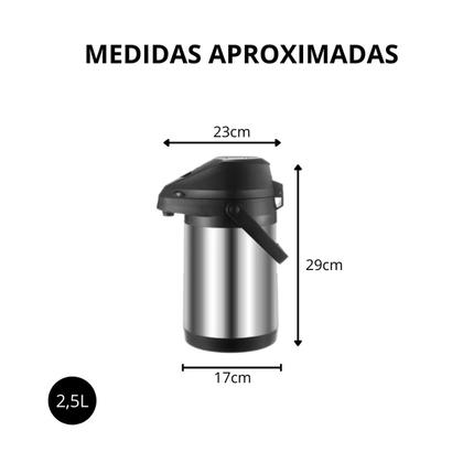 Imagem de Garrafa Térmica Inox 2,5l C/ Alavanca Base Giratoria Gp Inox