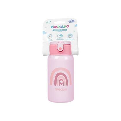 Imagem de  garrafa térmica inox 400ml com canudo rosa - pimpolho '