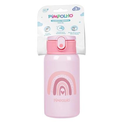 Imagem de Garrafa Térmica Inox 400ml Com Canudo Silicone Pimpolho