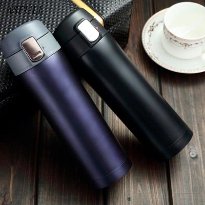 Imagem de Garrafa Térmica Inox 500ML Ou 350ML Café Suco Água Caminhada Passeo Portatil