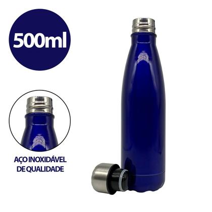 Imagem de Garrafa Térmica Inox 500ml Parede Dupla Squeeze Água