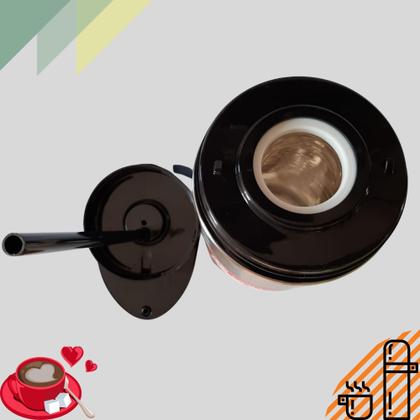 Imagem de Garrafa Térmica Inox 600ML Verona Pressão Unitermi Garrafa Pequena Café Chá