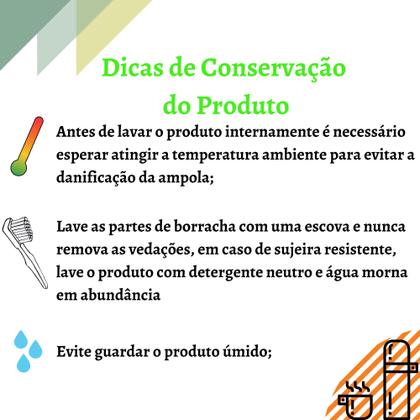 Imagem de Garrafa Térmica Inox 600ML Verona Pressão Unitermi Garrafa Pequena Café Chá