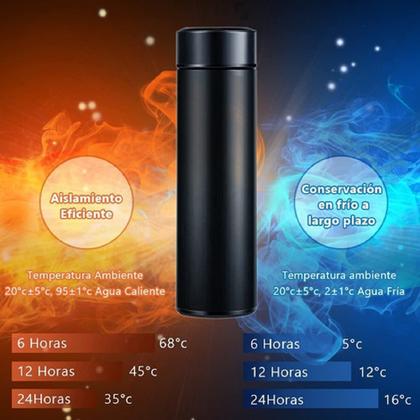 Imagem de Garrafa Térmica Inox a Vácuo Termômetro Display Led Preto