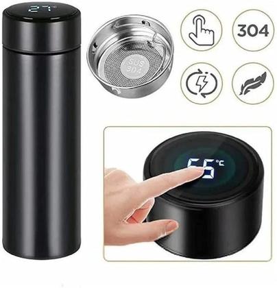 Imagem de Garrafa Térmica Inox a Vácuo Termômetro Display Led Preto