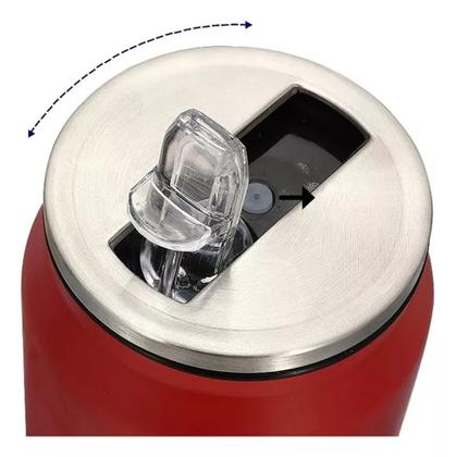 Imagem de Garrafa Termica Inox Agua 425ml Cantil Suco Squeeze Canudo