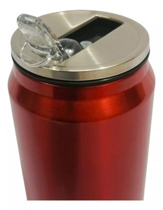 Imagem de Garrafa Termica Inox Agua 425ml Cantil Suco Squeeze Canudo