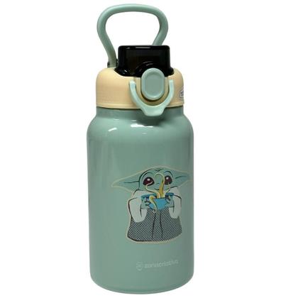 Imagem de Garrafa Térmica Inox Click 500Ml Baby Yoda - Zona Criativa