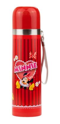 Imagem de Garrafa Térmica Inox Escolar Infantil Menina Minnie 500ml 