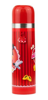 Imagem de Garrafa Térmica Inox Escolar Infantil Menina Minnie 500ml 
