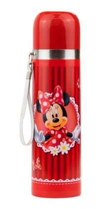 Imagem de Garrafa Térmica Inox Escolar Infantil Menina Minnie 500ml 