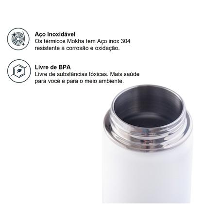 Imagem de Garrafa Térmica Inox Facy 660ml Bebida Quente Fria Branco - MG014-W Mokha