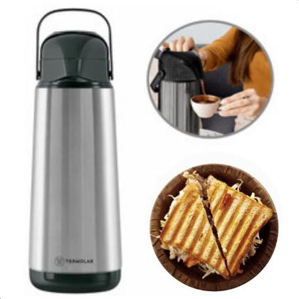 Imagem de Garrafa térmica inox lumina 1l pressão - termolar