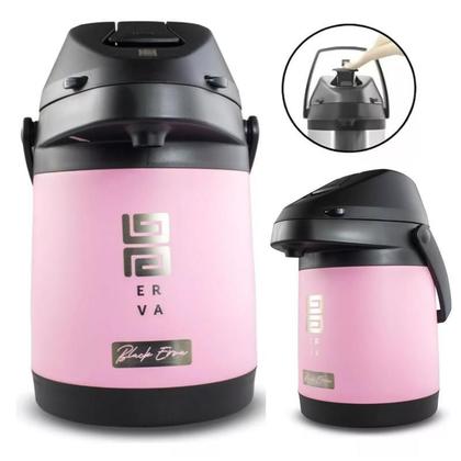 Imagem de Garrafa Térmica Inox Para Água Na Mesa De Trabalho