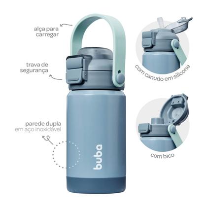 Imagem de Garrafa Térmica Inox Parede Dupla Bico Ou Canudo 360ml Buba