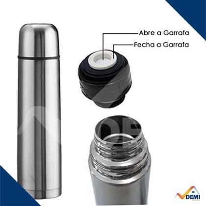 Imagem de Garrafa Térmica Inox Parede Dupla com Tampa Clicktop - Flash Goods