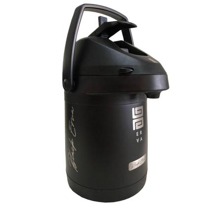 Imagem de Garrafa Térmica Inox Preta Alavanca 2,5L Tereré Black Erva