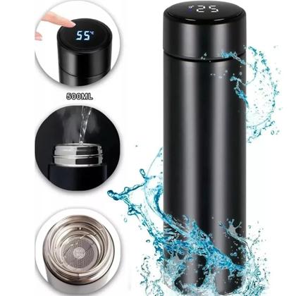 Imagem de Garrafa Térmica inteligente 500ml Com Medidor De Temperatura Led Digital