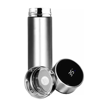 Imagem de Garrafa Térmica inteligente 500ml Com Medidor De Temperatura Led Digital