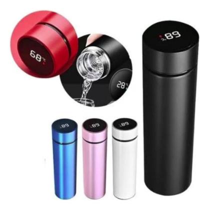 Imagem de Garrafa Térmica Inteligente Sensor Temperatura Digital Led 450ml