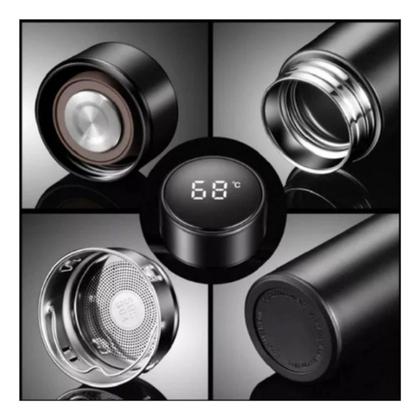 Imagem de Garrafa Térmica Inteligente Sensor Temperatura Digital Led 450ml