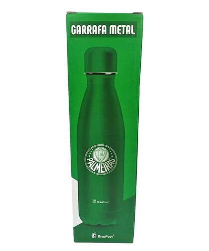 Imagem de Garrafa térmica metal 500ml palmeiras licenciada original - BRASFOOT
