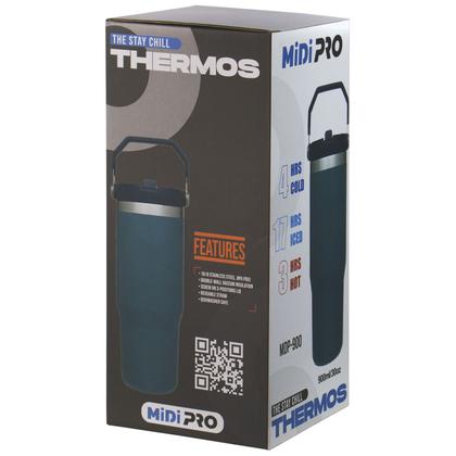 Imagem de Garrafa Termica Midi Pro MDP-900 - 900ML - com Bico - Laranja