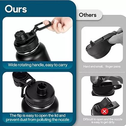 Imagem de Garrafa Térmica Modus Parede Dupla Aço Inox 1L Café Suco Água Academia Passeio Caminhada