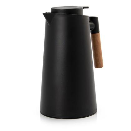 Imagem de Garrafa Térmica Nórdica A Vácuo Para Café E Chá Jarra Cabo De Madeira - Mimo Style