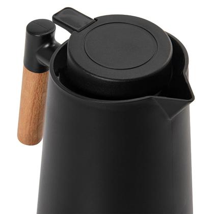 Imagem de Garrafa Térmica Nórdica A Vácuo Para Café E Chá Jarra Cabo De Madeira - Mimo Style