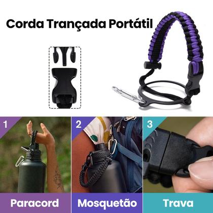 Imagem de Garrafa Térmica Parede Dupla Aço Inox 1L Café Suco Água Academia Passeio Caminhada